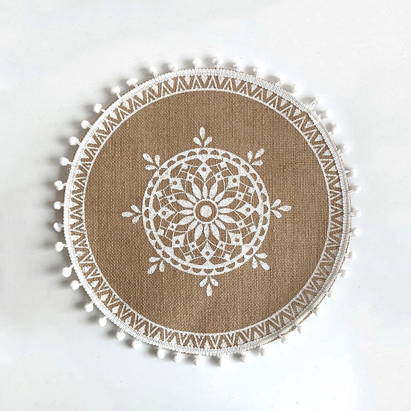 Minimalist vintage cup mat